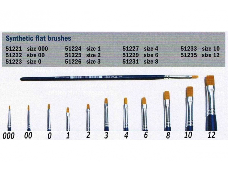 Brush Synthetic Flat 51233 - plochý syntetický štětec (velikost 10) - Brush Synthetic Flat 51233 - plochý syntetický štětec (velikost 10)