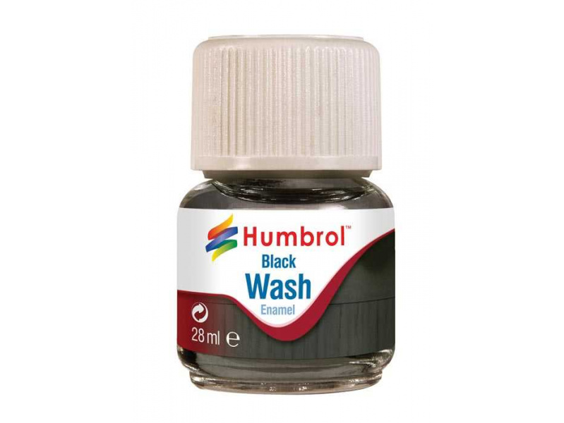Humbrol barva email AV0201 - Wash - Black 28ml - Humbrol barva email AV0201 - Wash - Black 28ml