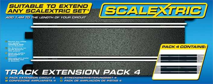 Rozšíření trati SCALEXTRIC C8526 - Track Extension Pack 4 - Straights Scalextric C8526 - Rozšíření trati SCALEXTRIC C8526 - Track Extension Pack 4 - Straights