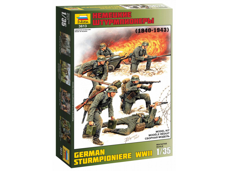 German Sturmpioniere WWII (re-release) (1:35) Zvezda 3613 - German Sturmpioniere WWII (re-release)