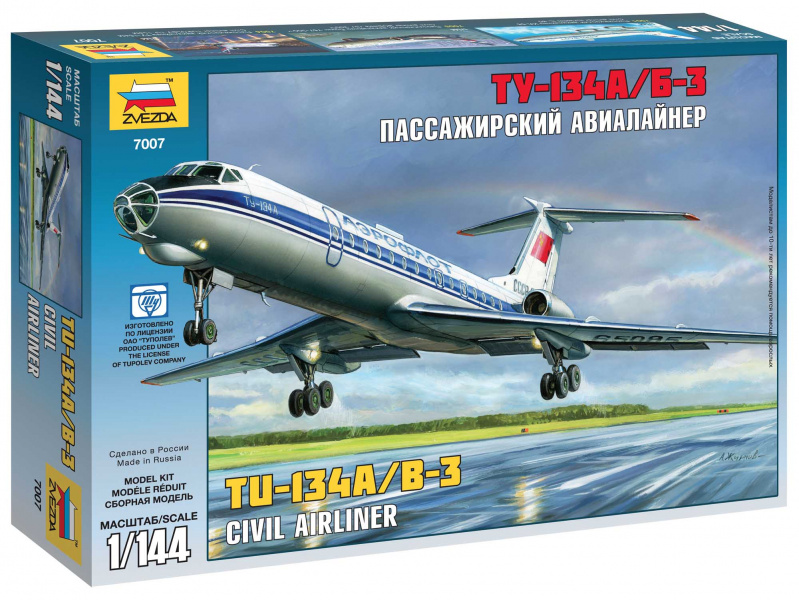 Tupolev Tu-134B (1:144) Zvezda 7007 - Tupolev Tu-134B