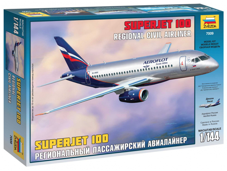 Sukhoi Superjet 100 (1:144) Zvezda 7009 - Sukhoi Superjet 100