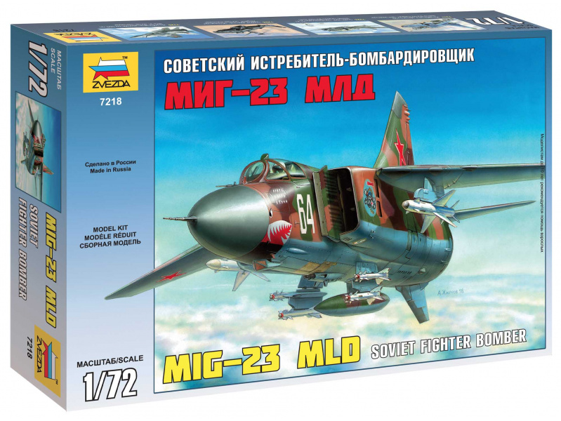 MIG-23 MLD Soviet Fighter (re-release) (1:72) Zvezda 7218 - MIG-23 MLD Soviet Fighter (re-release)