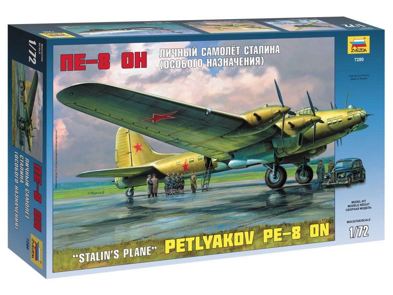 Petlyakov Pe-8 ON Stalin´s Plane (re-release) (1:72) Zvezda 7280 - Petlyakov Pe-8 ON Stalin´s Plane (re-release)