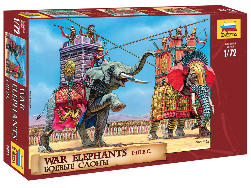 War Elephants III-II B. C. (1:72) Zvezda 8011 - War Elephants III-II B. C.