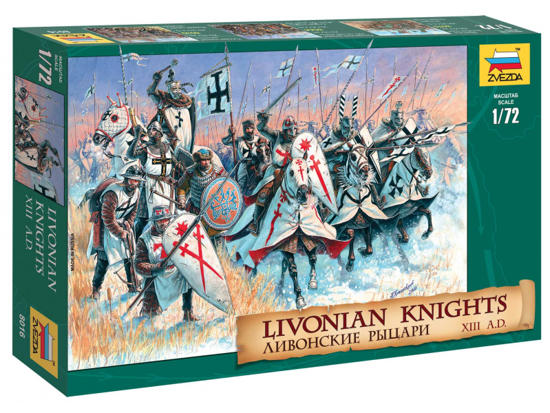 Livonian Knights XIII-XIV A. D. (1:72) Zvezda 8016 - Livonian Knights XIII-XIV A. D.