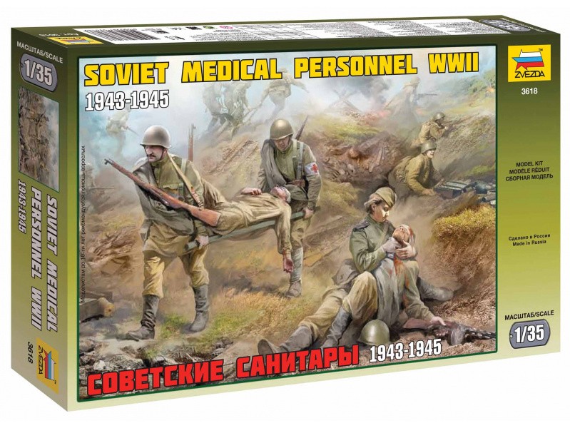 Soviet Medical Personnel WWII (1:35) Zvezda 3618 - Soviet Medical Personnel WWII