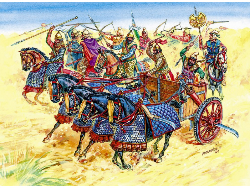 Persian Chariot and Cavalry (1:72) Zvezda 8008 - Persian Chariot and Cavalry