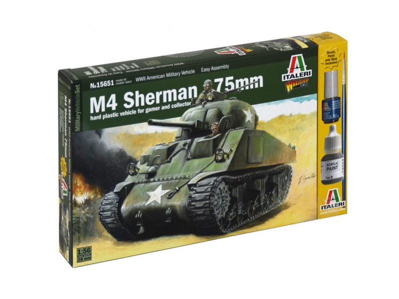 M4 SHERMAN 75mm (1:56) Italeri 15751 - M4 SHERMAN 75mm