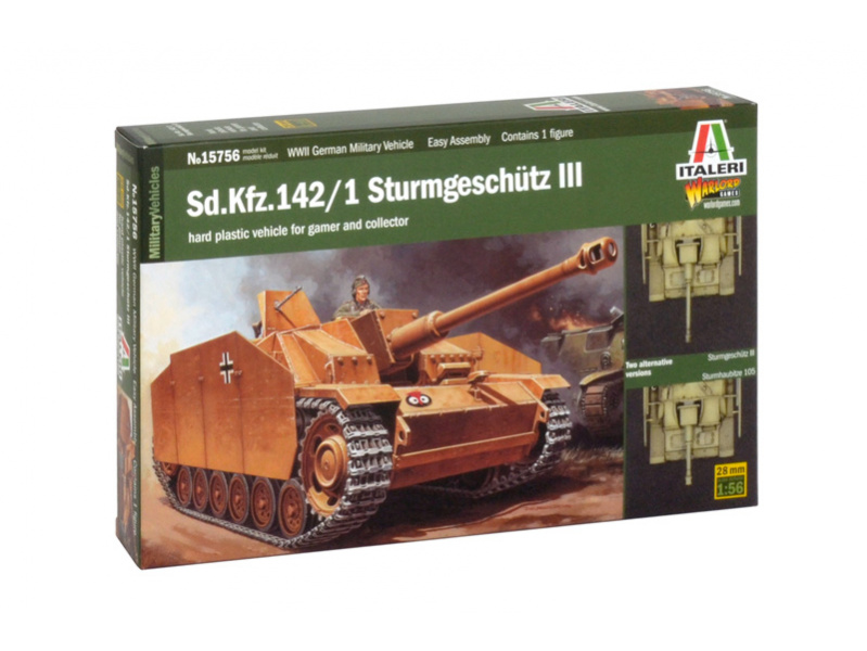 Sd.Kfz.142/1 Sturmgeschütz III (1:56) Italeri 15756 - Sd.Kfz.142/1 Sturmgeschütz III