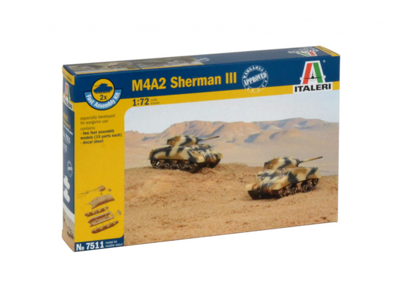 M4A2 SHERMAN III (1:72) Italeri 7511 - M4A2 SHERMAN III