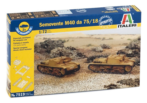 SEMOVENTE M40 da 75/18 (1:72) Italeri 7519 - SEMOVENTE M40 da 75/18