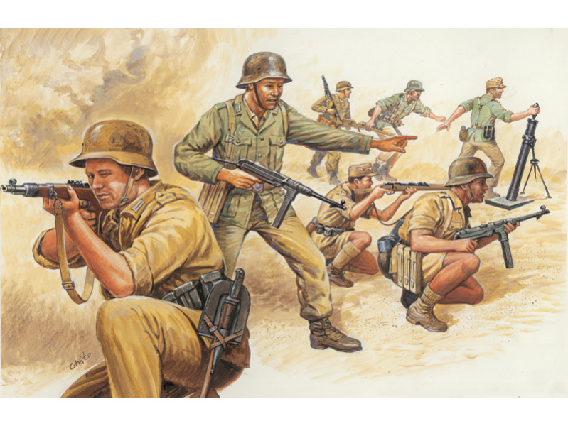 WWII - GERMAN AFRIKA CORPS (1:72) Italeri 6076 - WWII - GERMAN AFRIKA CORPS