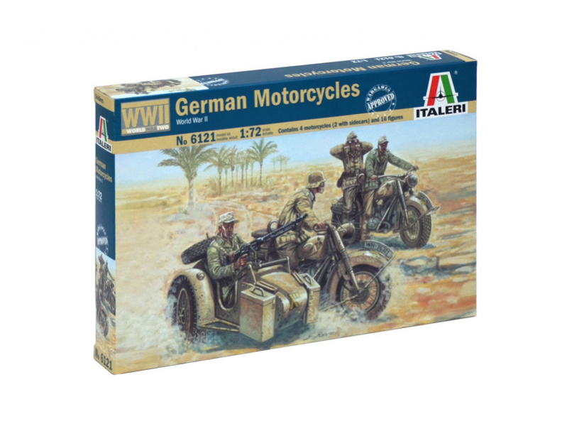 WWII - GERMAN MOTORCYCLES (1:72) Italeri 6121 - WWII - GERMAN MOTORCYCLES