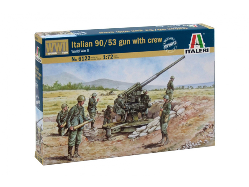 ITALIAN 90/53 GUN with CREW (1:72) Italeri 6122 - ITALIAN 90/53 GUN with CREW