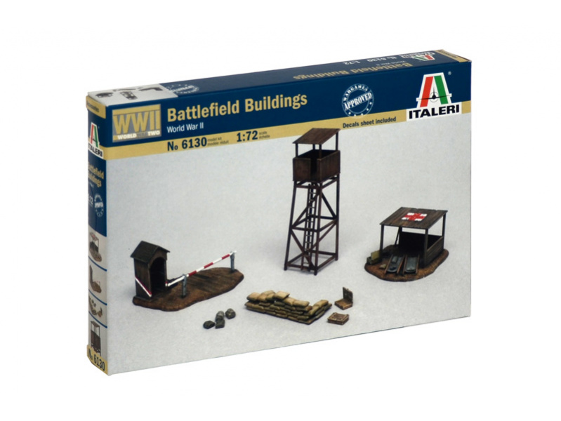 BATTLEFIELD BUILDINGS (1:72) Italeri 6130 - BATTLEFIELD BUILDINGS