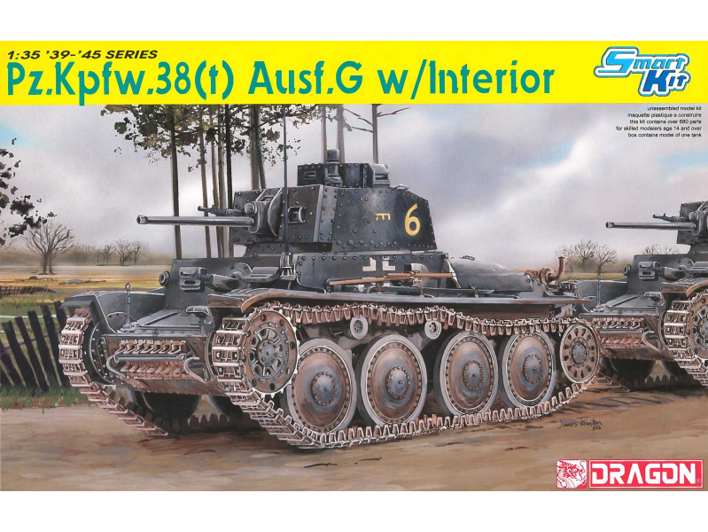 Pz.Kpfw.38(t) Ausf.G w/INTERIOR (SMART KIT) (1:35) Dragon 6290 - Pz.Kpfw.38(t) Ausf.G w/INTERIOR (SMART KIT)