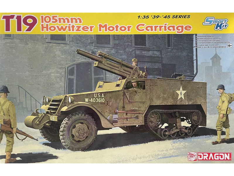 T19 105mm HOWITZER MOTOR CARRIAGE (SMART KIT) (1:35) Dragon 6496 - T19 105mm HOWITZER MOTOR CARRIAGE (SMART KIT)
