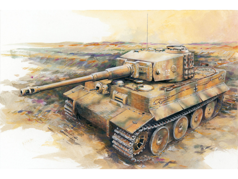 Sd.Kfz.181 Ausf.E TIGER I MID PRODUCTION w/ZIMMERIT (1:72) Dragon 7251 - Sd.Kfz.181 Ausf.E TIGER I MID PRODUCTION w/ZIMMERIT