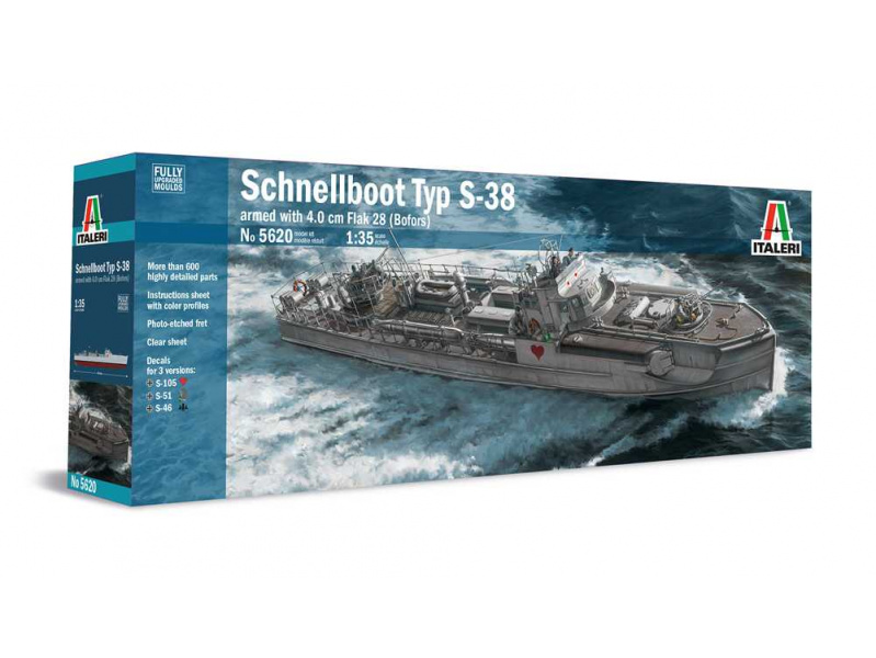 SCHNELLBOOT S-38 with Bofors (1:35) Italeri 5620 - SCHNELLBOOT S-38 with Bofors
