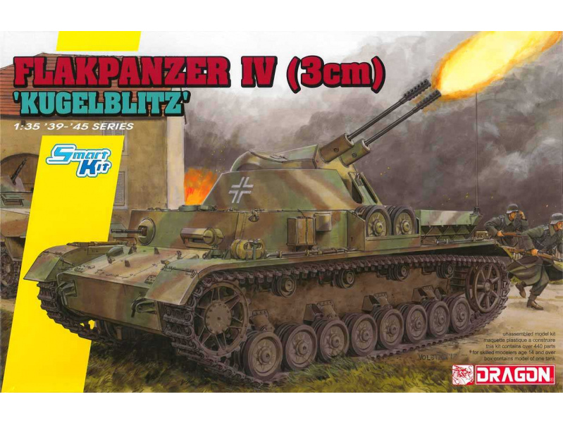 Flakpanzer IV (3cm) 'Kügelblitz' (Smart Kit) (1:35) Dragon 6889 - Flakpanzer IV (3cm) 'Kügelblitz' (Smart Kit)