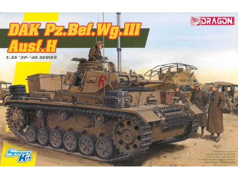 DAK Pz.Bef.Wg.III Ausf.H (Smart Kit) (1:35) Dragon 6901 - DAK Pz.Bef.Wg.III Ausf.H (Smart Kit)