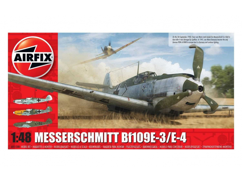 Messerschmitt Bf109E-3/E-4 (1:48) Airfix A05120B - Messerschmitt Bf109E-3/E-4