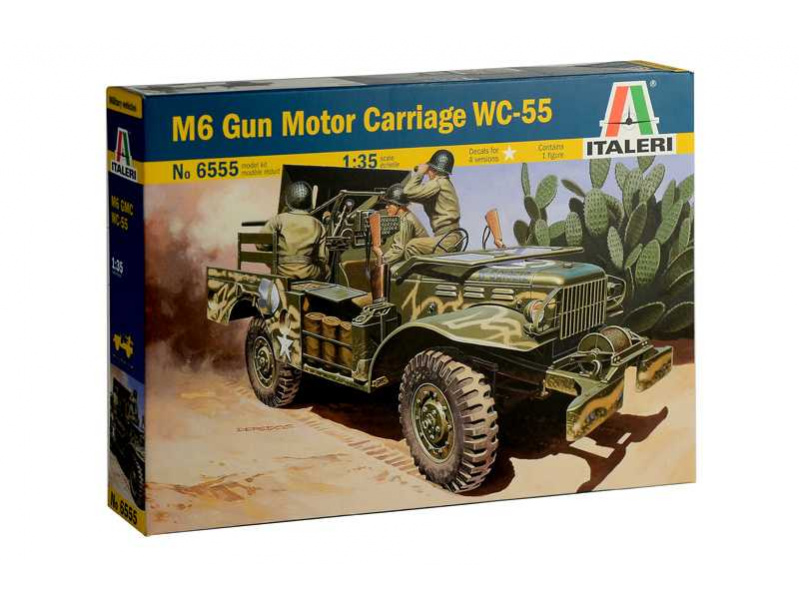 M6 GUN MOTOR CARRIAGE WC-55 (1:35) Italeri 6555 - M6 GUN MOTOR CARRIAGE WC-55