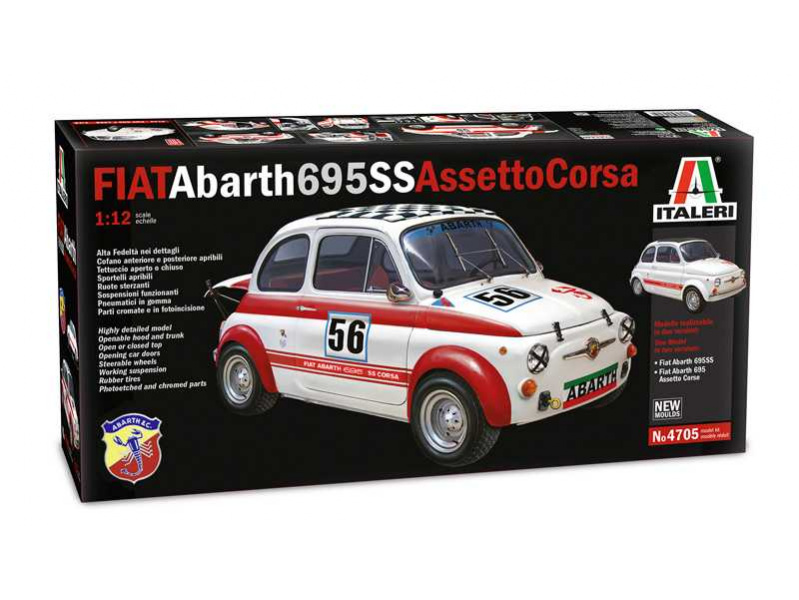 FIAT Abarth 695SS/Assetto Corsa (1:12) Italeri 4705 - FIAT Abarth 695SS/Assetto Corsa