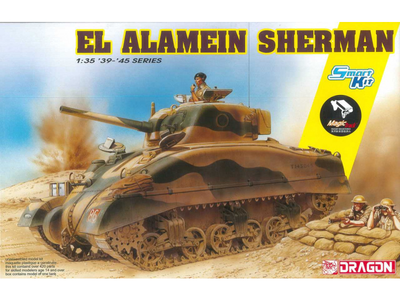 El Alamein Sherman (w/Magic Tracks) (SMART KIT) (1:35) Dragon 6617 - El Alamein Sherman (w/Magic Tracks) (SMART KIT)