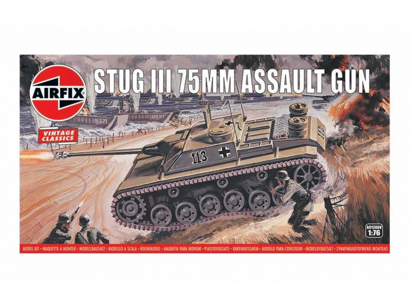 Stug III 75mm Assault Gun (1:76) Airfix A01306V - Stug III 75mm Assault Gun