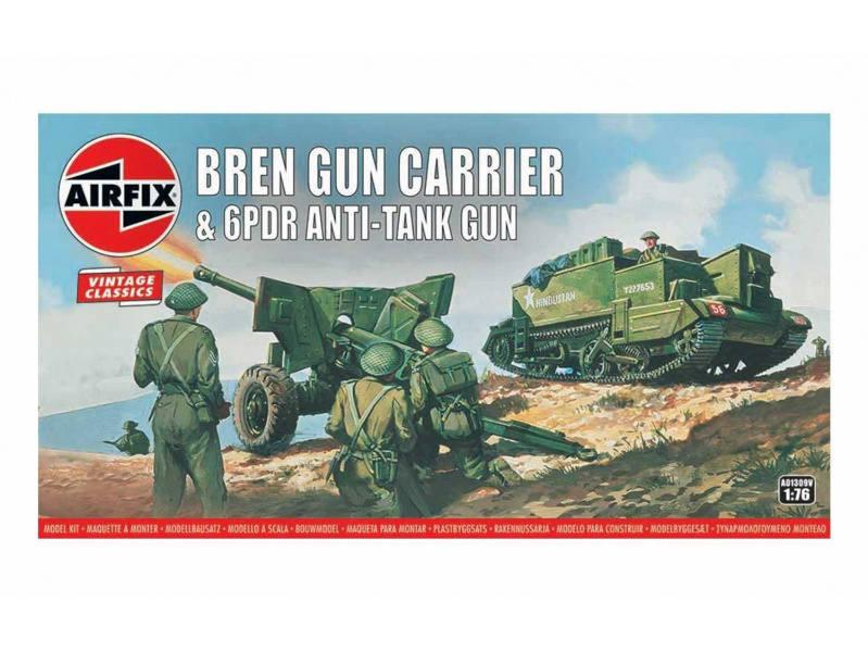 Bren Gun Carrier & 6 pdr Anti-Tank Gun (1:76) Airfix A01309V - Bren Gun Carrier & 6 pdr Anti-Tank Gun