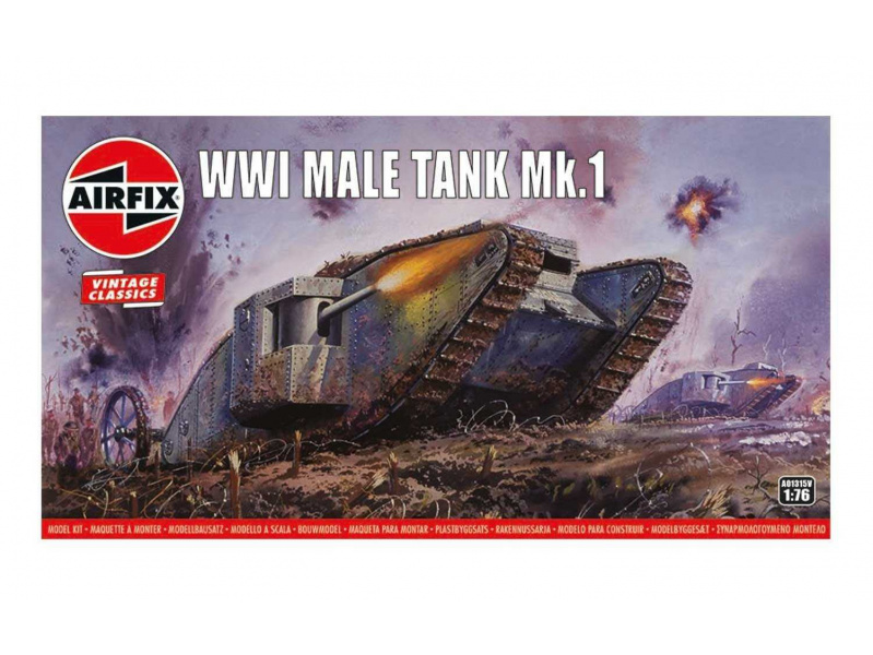 WWI Male Tank Mk.I (1:76) Airfix A01315V - WWI Male Tank Mk.I
