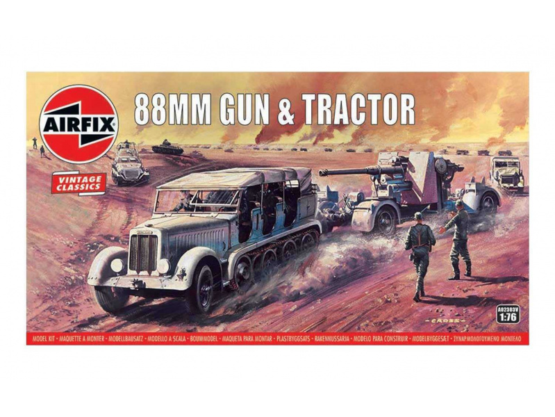 88mm Flak Gun & Tractor (1:76) Airfix A02303V - 88mm Flak Gun & Tractor
