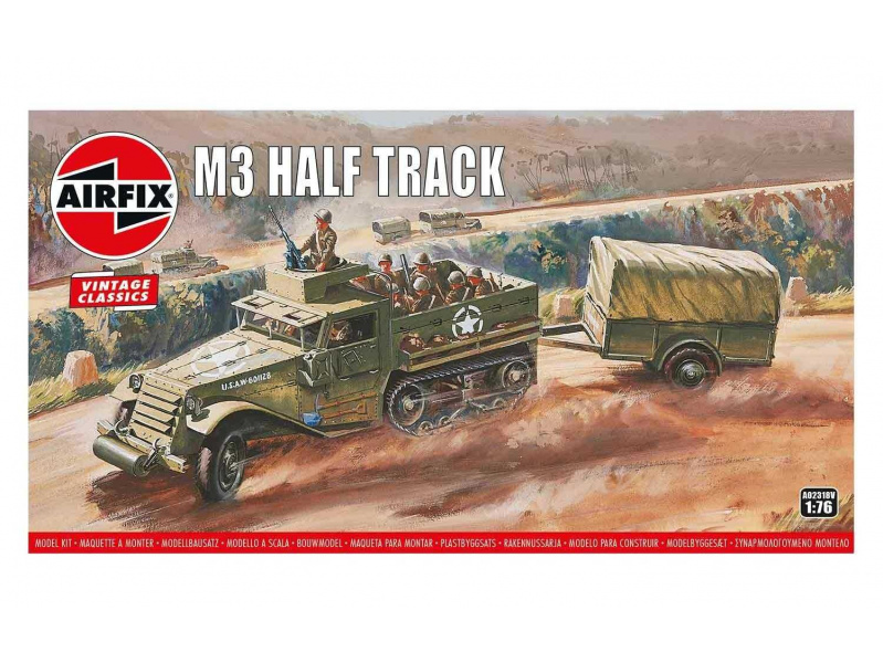 M3 Half Track & 1 Ton Trailer (1:76) Airfix A02318V - M3 Half Track & 1 Ton Trailer