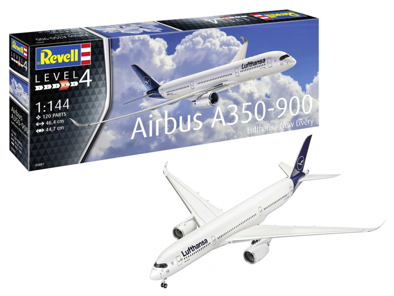 Airbus A350-900 Lufthansa New Livery (1:144) Revell 03881 - Airbus A350-900 Lufthansa New Livery