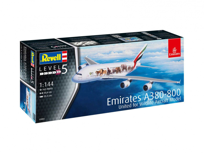 Airbus A380-800 Emirates "Wild Life" (1:144) Revell 03882 - Airbus A380-800 Emirates "Wild Life"