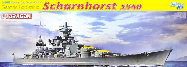 German Battleship Scharnhorst, 1940 (1:350) Dragon 1062 - German Battleship Scharnhorst, 1940