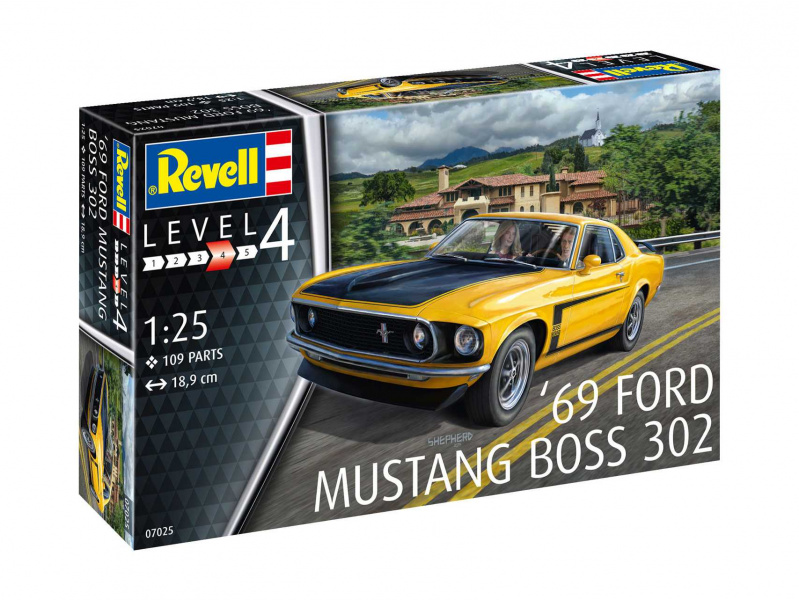 1969 Boss 302 Mustang (1:25) Revell 07025 - 1969 Boss 302 Mustang