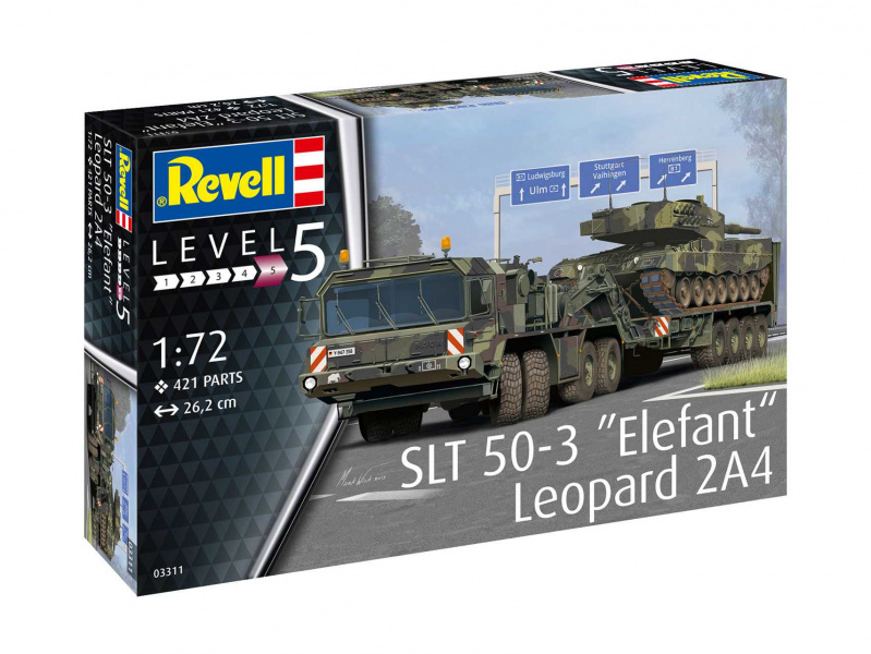 SLT 50-3 "Elefant" + Leopard 2A4 (1:72) Revell 03311 - SLT 50-3 "Elefant" + Leopard 2A4