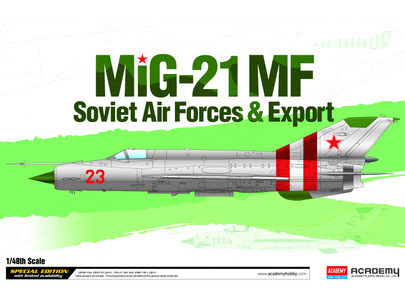 Mig-21 MF "Soviet Air Force & Export" LE: (1:48) Academy 12311 - Mig-21 MF "Soviet Air Force & Export" LE: