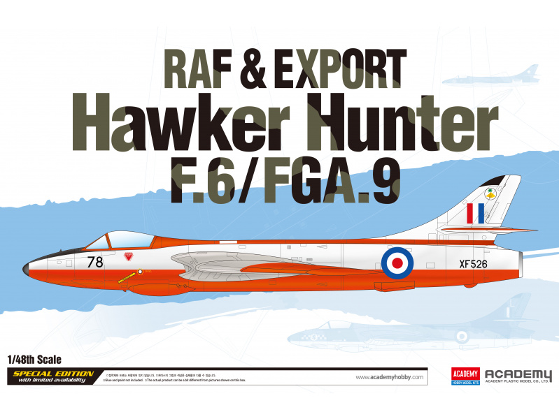 RAF & Export Hawker Hunter F.6/FGA.9 (1:48) Academy 12312 - RAF & Export Hawker Hunter F.6/FGA.9