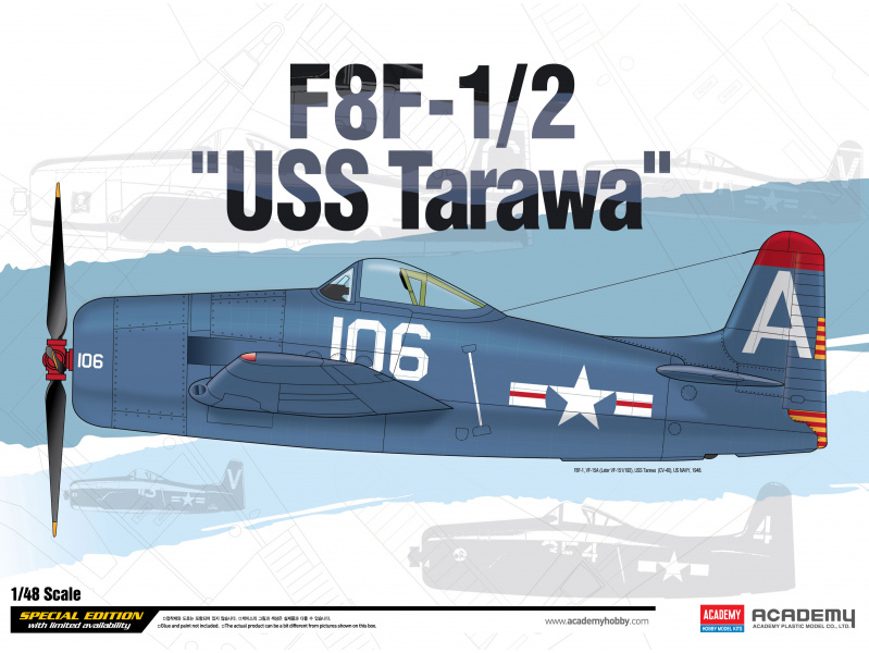 F8F-1/2 "USS Tarawa" LE: (1:48) Academy 12313 - F8F-1/2 "USS Tarawa" LE: