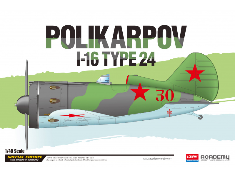 Polikarpov I-16 Type 24 LE: (1:48) Academy 12314 - Polikarpov I-16 Type 24 LE: