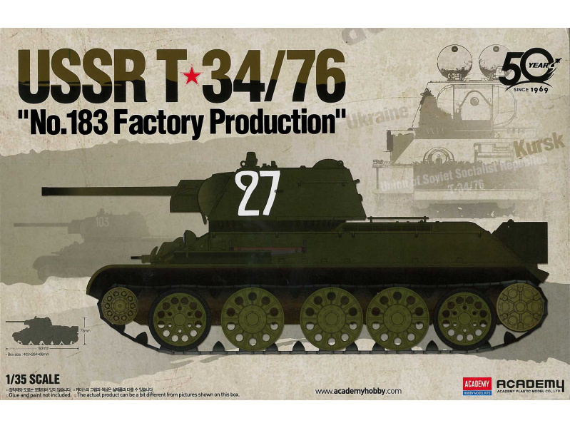 USSR T-34/76 "No.183 Factory Production" (1:35) Academy 13505 - USSR T-34/76 "No.183 Factory Production"