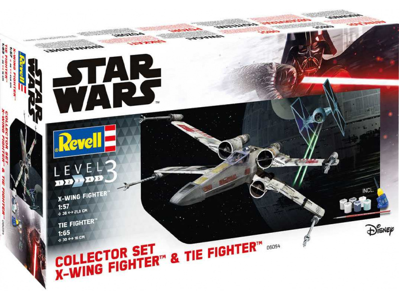 X-Wing Fighter (1:57) + TIE Fighter (1:57) Revell 06054 - X-Wing Fighter (1:57) + TIE Fighter