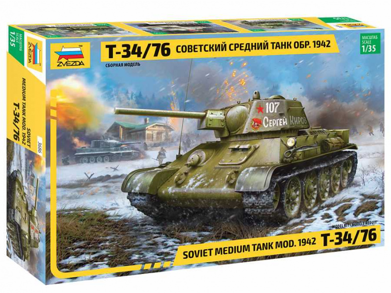 T-34/76 mod.1942 (1:35) Zvezda 3686 - T-34/76 mod.1942