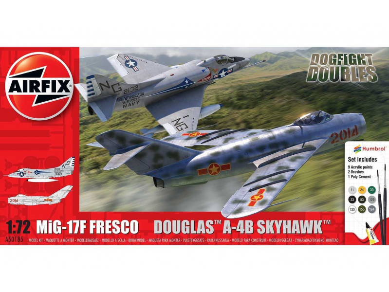 Mig 17F Fresco Douglas A-4B Skyhawk Dogfight Double (1:72) Airfix A50185 - Mig 17F Fresco Douglas A-4B Skyhawk Dogfight Double