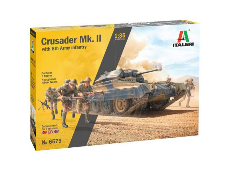 Crusader Mk. II with 8th Army Infantry (1:35) Italeri 6579 - Crusader Mk. II with 8th Army Infantry