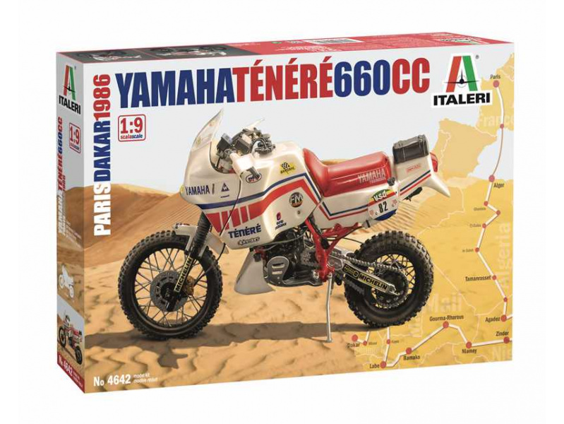 Yamaha Tenere 660 cc Paris Dakar 1986 (1:9) Italeri 4642 - Yamaha Tenere 660 cc Paris Dakar 1986